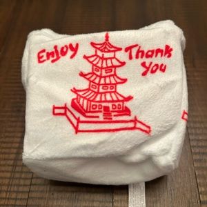 Bark Box Andis Famous Dumplings Dog Toy Take Out Box